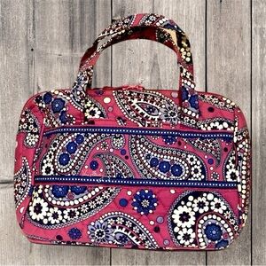 Vera Bradley Fuchsia and Blue Paisley Boysenberry Bag Lined Waterproof